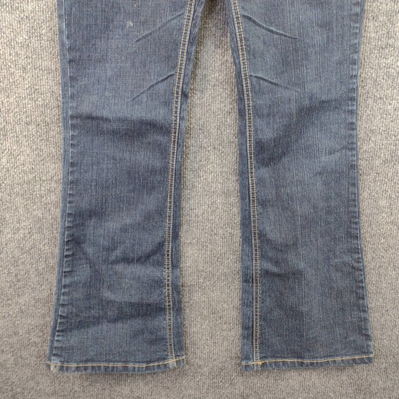 Womens Bongo Flirty Bootcut Jeans Size 7 Blue 14.5W 28.5 Inseam Decorated Pocket - Picture 7 of 11